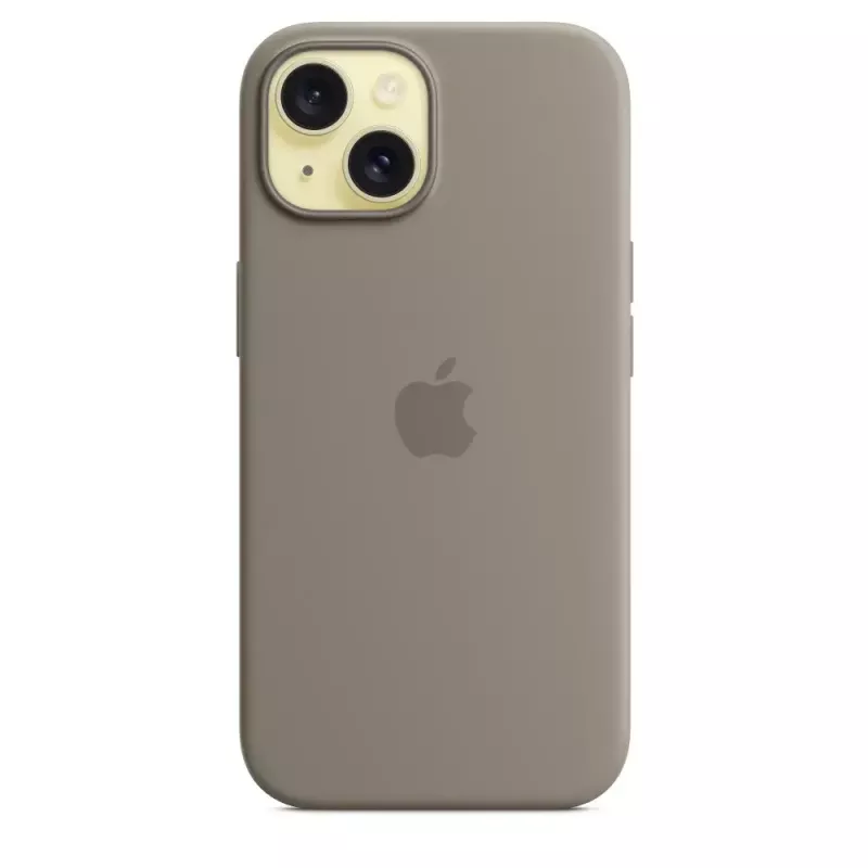Silicone Dėklas Apple iPhone 15 MagSafe Clay Brown