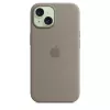 Silicone Dėklas Apple iPhone 15 MagSafe Clay Brown