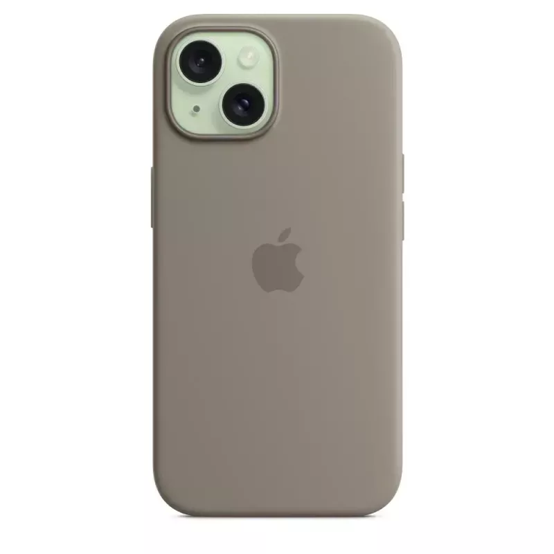 Silicone Dėklas Apple iPhone 15 MagSafe Clay Brown