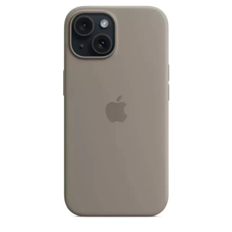 Silicone Dėklas Apple iPhone 15 MagSafe Clay Brown