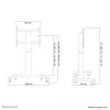 Neomounts PLASMA-M2250BLACK televizoriaus stovas ant ratukų 42-100 colių – motorizuotas