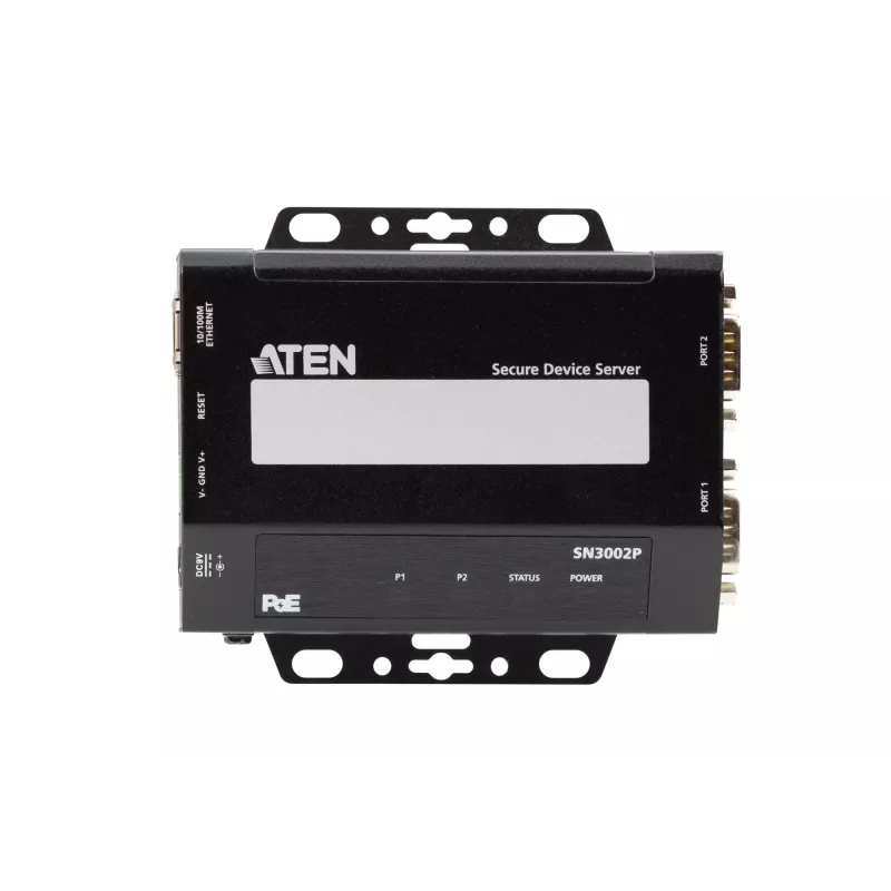 ATEN 2 prievadų RS-232 saugus įrenginių serveris su PoE