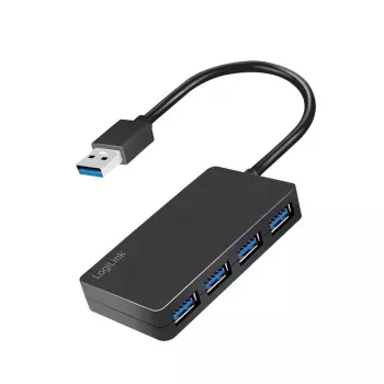 LogiLink USB 3.2 Gen1 4 prievadų USB šakotuvas juodas 5000 Mbit/s ABS