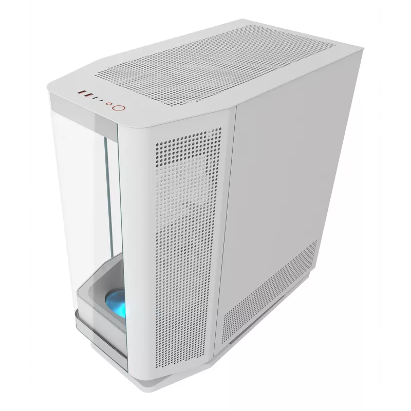 PC korpusas Midi Tower Cougar FV270 — Baltas, ATX/ EATX/ Micro-ITX, 2×3,5 colio + 2×2,5 colio, 120/140 mm ventiliatoriai