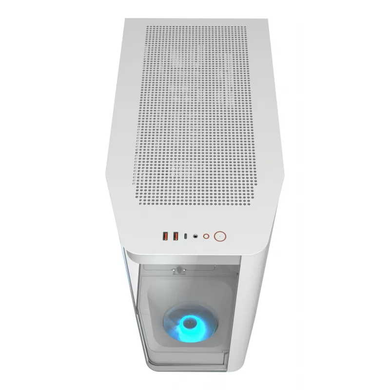 PC korpusas Midi Tower Cougar FV270 — Baltas, ATX/ EATX/ Micro-ITX, 2×3,5 colio + 2×2,5 colio, 120/140 mm ventiliatoriai