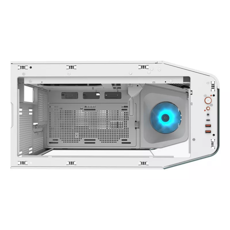 PC korpusas Midi Tower Cougar FV270 — Baltas, ATX/ EATX/ Micro-ITX, 2×3,5 colio + 2×2,5 colio, 120/140 mm ventiliatoriai