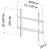 Techly fiksuotas plonas sieninis laikiklis TV LED LCD 23-55 juodas ICA-PLB 162M