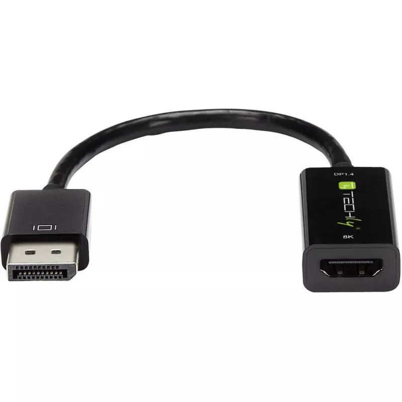 Techly IADAP-DP-HDMIF8K aktyvusis adapteris iš DisplayPort 1.4 (M) į HDMI (F), 8K, juodos spalvos