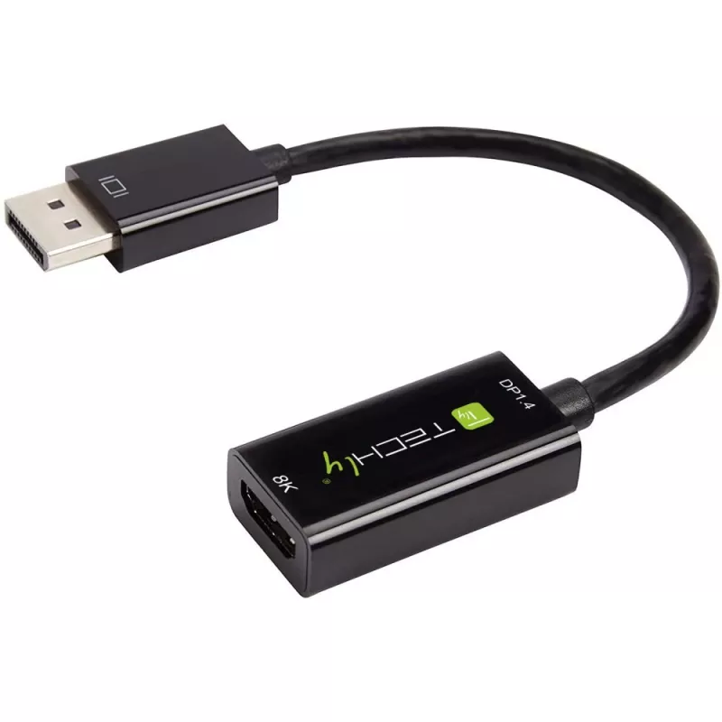 Techly IADAP-DP-HDMIF8K aktyvusis adapteris iš DisplayPort 1.4 (M) į HDMI (F), 8K, juodos spalvos