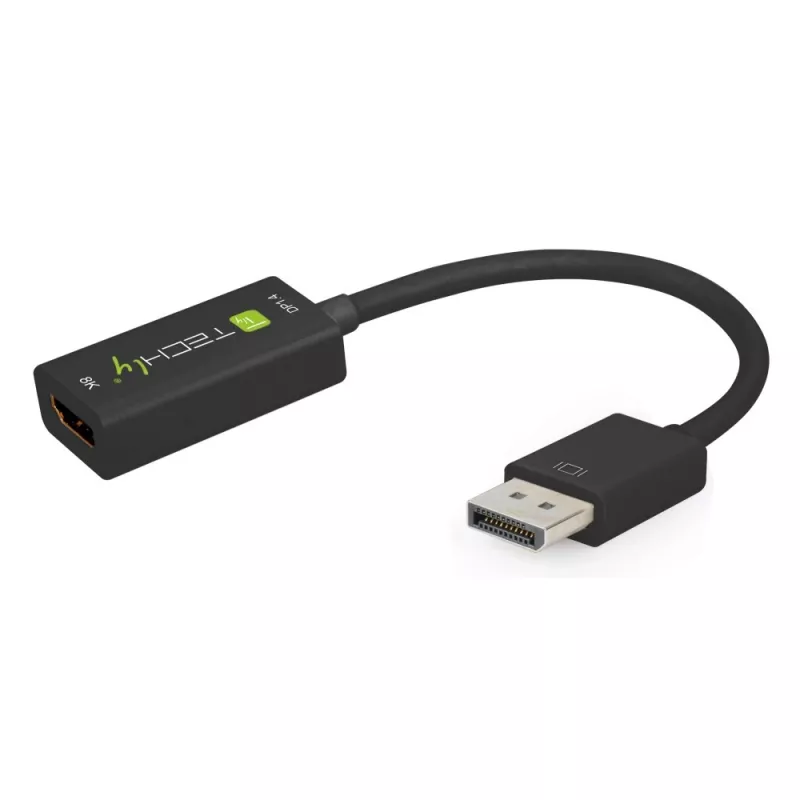 Techly IADAP-DP-HDMIF8K aktyvusis adapteris iš DisplayPort 1.4 (M) į HDMI (F), 8K, juodos spalvos