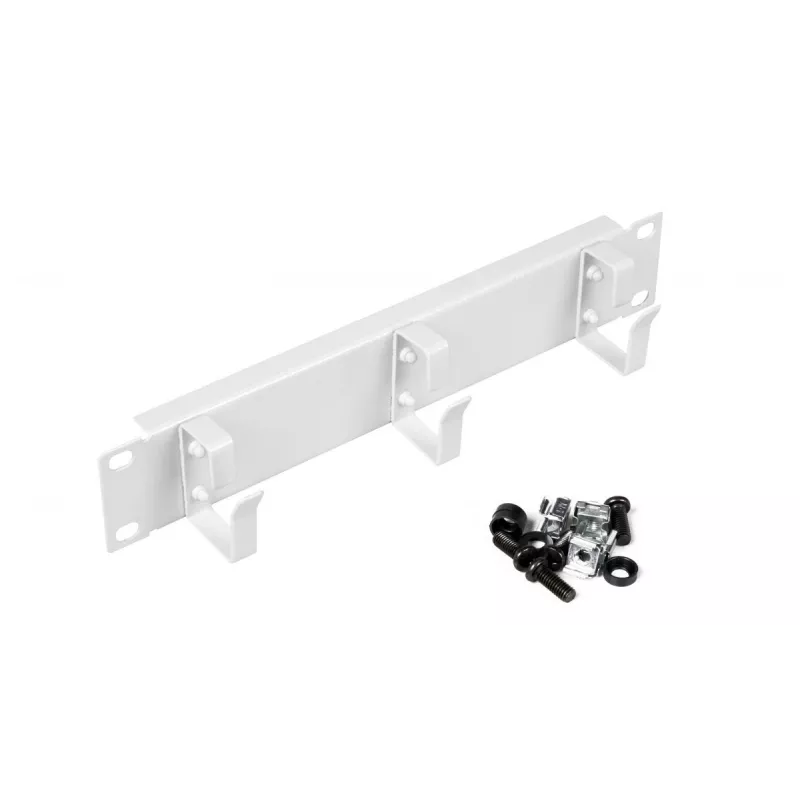 Kabelių žiedas EQUIP EZMR-10-G 19 inch stovo įrangai, metalinis korpusas, baltas