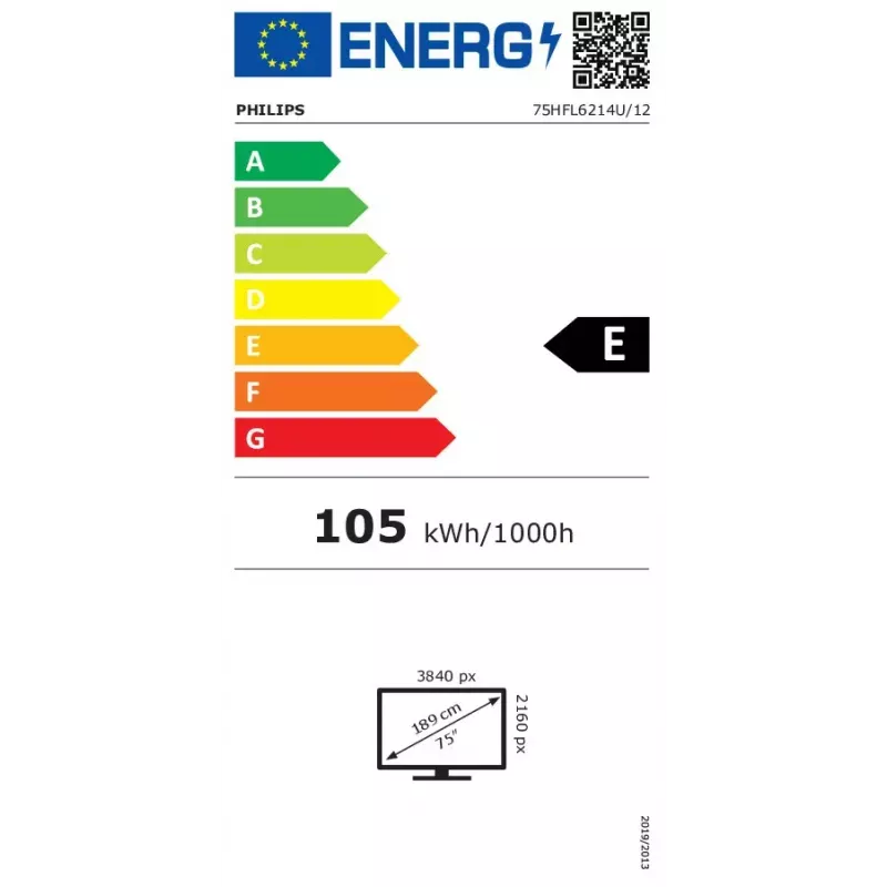Philips 75HFL6214U 190,5 cm (75 colių) 4K Ultra HD išmanusis televizorius „Smart TV“ su „Wi-Fi“, anglies spalvos, 400 cd/m²