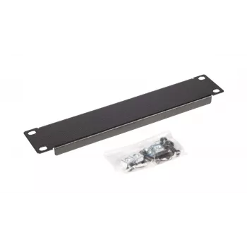 Tuščias skydelis EQUIP EZBP-10-B — metalinis, juodas, 1U, 123 g