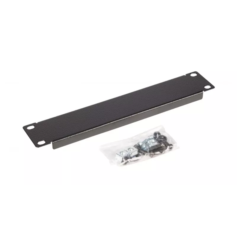 Tuščias skydelis EQUIP EZBP-10-B — metalinis, juodas, 1U, 123 g