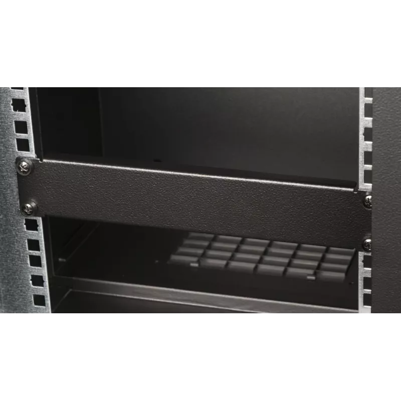Tuščias skydelis EQUIP EZBP-10-B — metalinis, juodas, 1U, 123 g