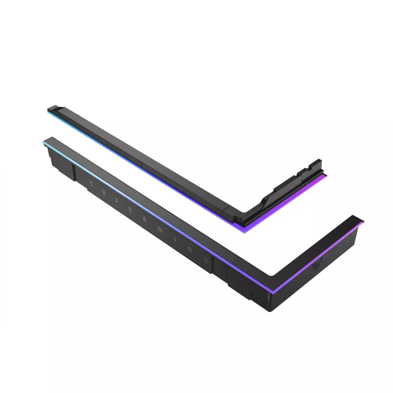 RGB apšvietimo rinkinys ASUS TUF GAMING GT502 Horizon — ARGB 3 kontaktų, 5 V, 1,44 A, magnetinis tvirtinimas, Midi Tower suderinamas, Juoda