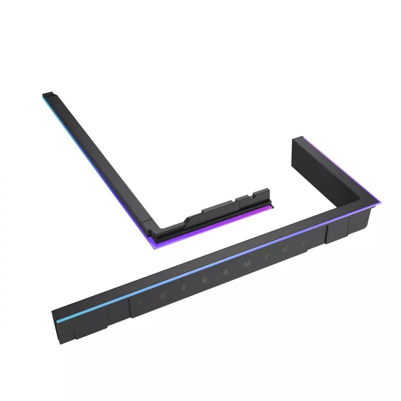 RGB apšvietimo rinkinys ASUS TUF GAMING GT502 Horizon — ARGB 3 kontaktų, 5 V, 1,44 A, magnetinis tvirtinimas, Midi Tower suderinamas, Juoda
