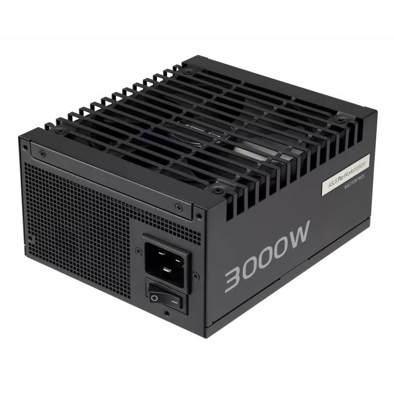 Maitinimo blokas ASUS Pro WS 3000 W ATX 3.1 80 PLUS Platinum pilnai modulinis, 20+4 pin, 4×16-pin PCIe, 12×SATA, juodas