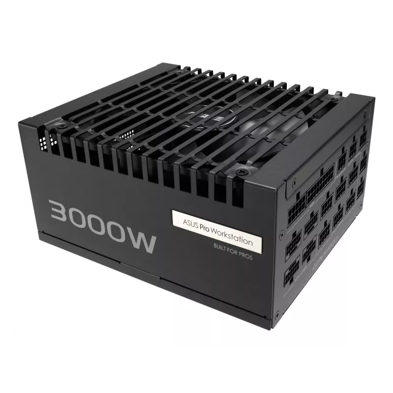 Maitinimo blokas ASUS Pro WS 3000 W ATX 3.1 80 PLUS Platinum pilnai modulinis, 20+4 pin, 4×16-pin PCIe, 12×SATA, juodas