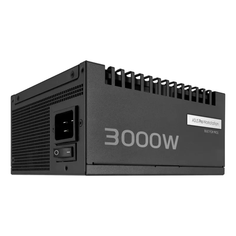 Maitinimo blokas ASUS Pro WS 3000 W ATX 3.1 80 PLUS Platinum pilnai modulinis, 20+4 pin, 4×16-pin PCIe, 12×SATA, juodas