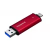 Išorinis SSD Kingston 1TB Dvigubas USB-A/USB-C Nešiojamas SSD — USB 3.2 Gen 2, Skaitymas 1050 MB/s, Rašymas 950 MB/s, Juodas/Raudonas