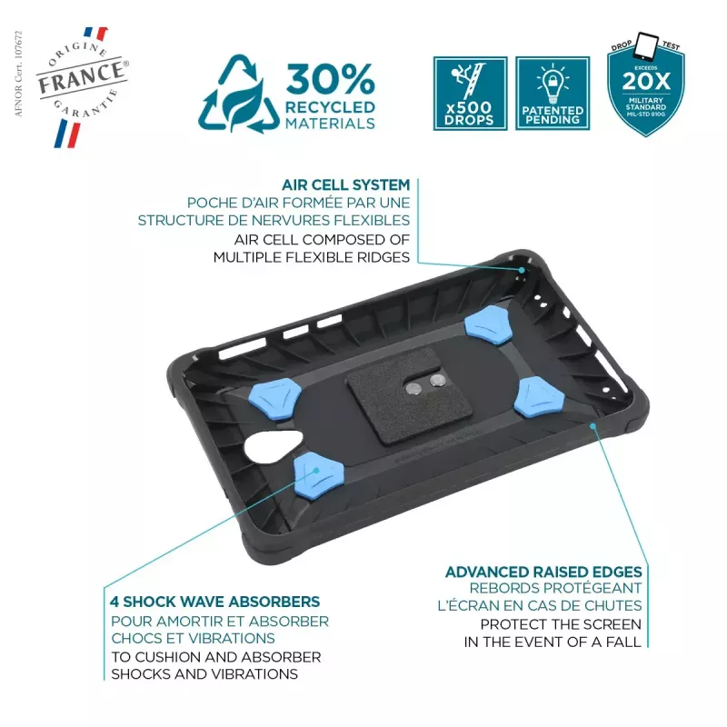 Dėklas Mobilis Galaxy Tab Active5 8'' apsauginis su 360° besisukančia rankena ir stovu