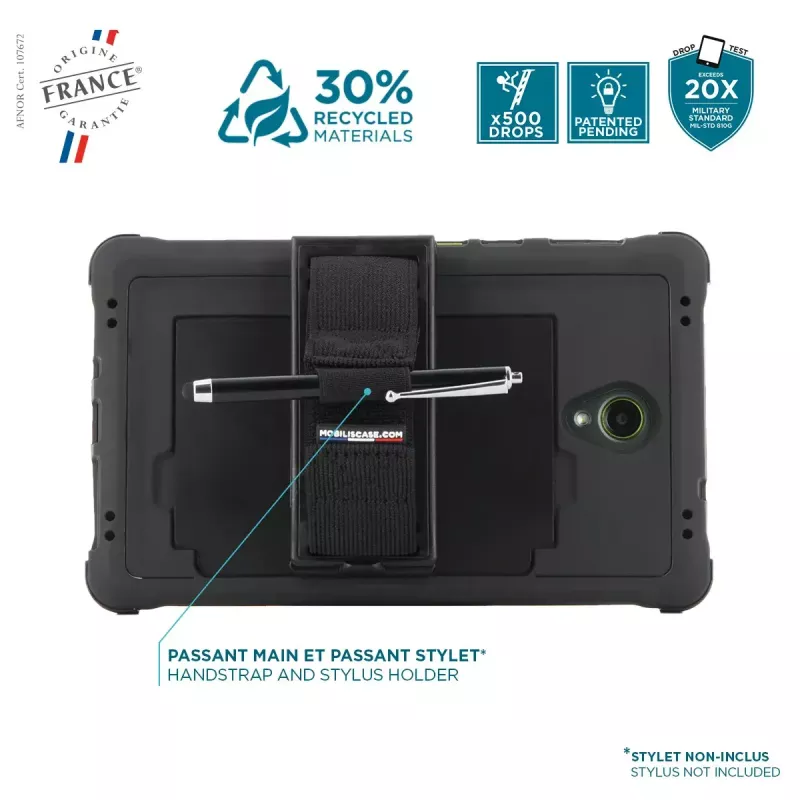 Dėklas Mobilis Galaxy Tab Active5 8'' apsauginis su 360° besisukančia rankena ir stovu