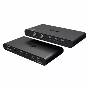 KVM doko stotelė i-tec 2 šeimininkams HDMI, USB-C sąsaja, PD 2×100W, 4K@60Hz, 2×USB-A