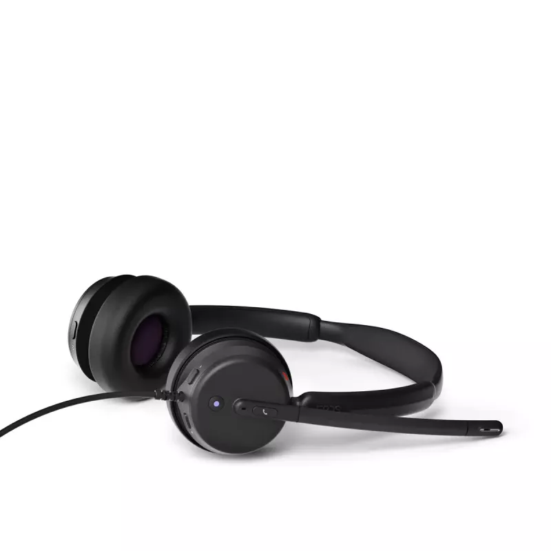 Laidinės ausinės EPOS IMPACT 400 MS UC ANC USB-C+A – viršugalvinės, 20–20000 Hz, 2 m laidas, 129 g, juodos