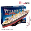 3D dėlionė Cubicfun Titanic Big T4011H — 1024 detalės, laivo modelis