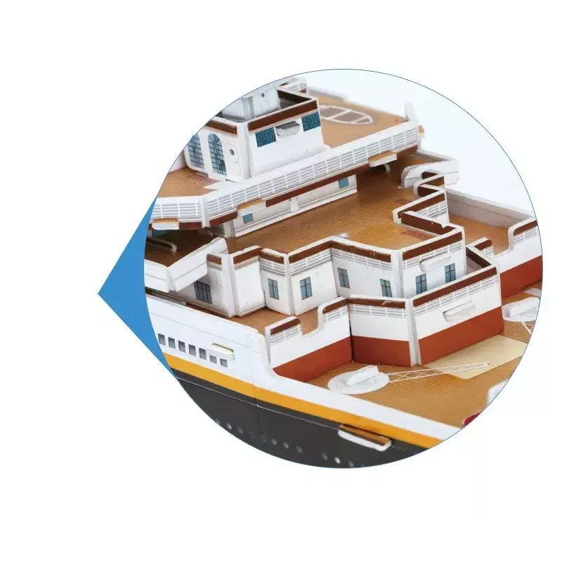 3D dėlionė Cubicfun Titanic Big T4011H — 1024 detalės, laivo modelis