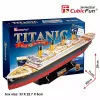 3D dėlionė Cubicfun Titanic Big T4011H — 1024 detalės, laivo modelis