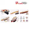 3D dėlionė Cubicfun Titanic Big T4011H — 1024 detalės, laivo modelis
