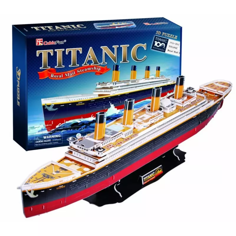 3D dėlionė Cubicfun Titanic Big T4011H — 1024 detalės, laivo modelis
