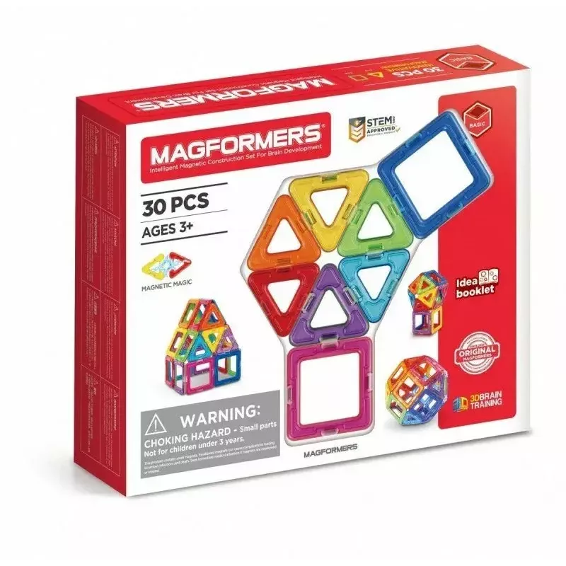 Magformers Magnetiniai blokeliai Basic 30 vnt. rinkinys