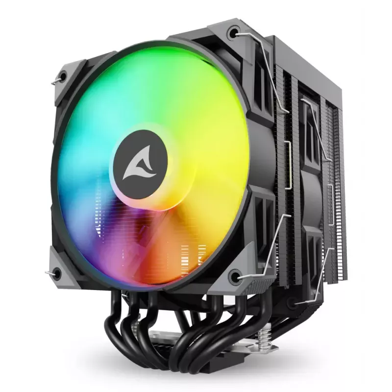 Oro aušintuvas Sharkoon A60 RGB 12 cm 500-1800 aps./min. juodas