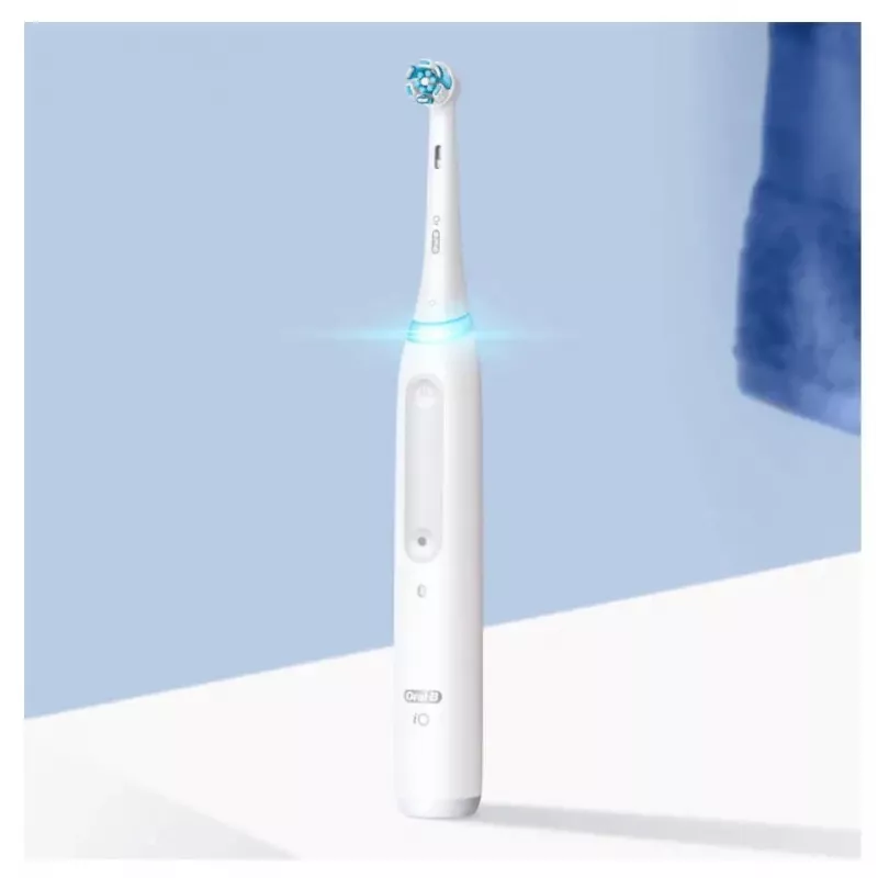 Oral-B iO Series 4 Quite balta besisukanti dantų šepetėlis suaugusiems