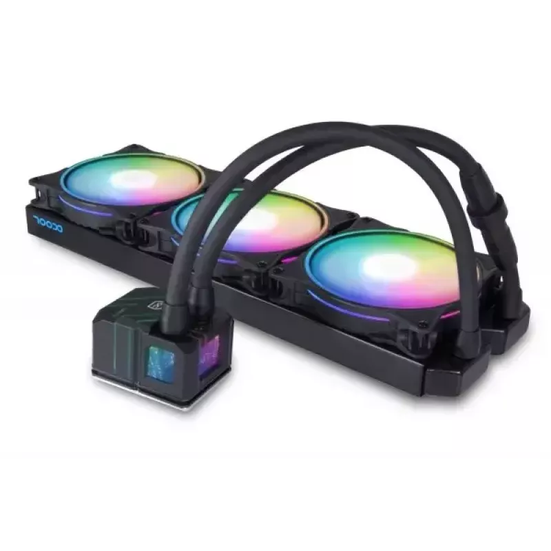 Skysčio aušinimo komplektas Alphacool Pro Aurora 420 CPU AIO 14 cm Juoda Balta