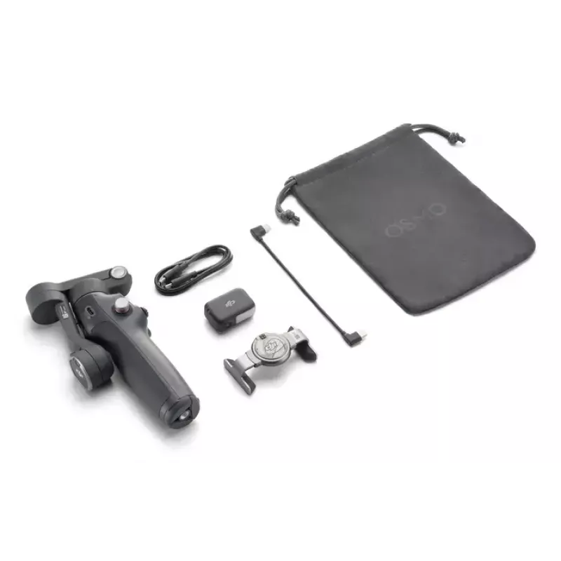Išmaniojo telefono stabilizatorius DJI Osmo Mobile 8 – juodas, maks. apkrova 0,3 kg, 3350 mAh baterija, 10 h veikimo laikas