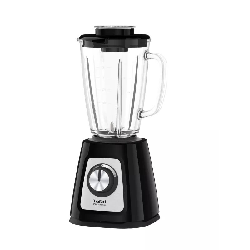 Stalinis blenderis Tefal BL4358 – 800 W, 1,25 l stiklinis indas, ledo smulkinimas, juodas/šlifuotas plienas