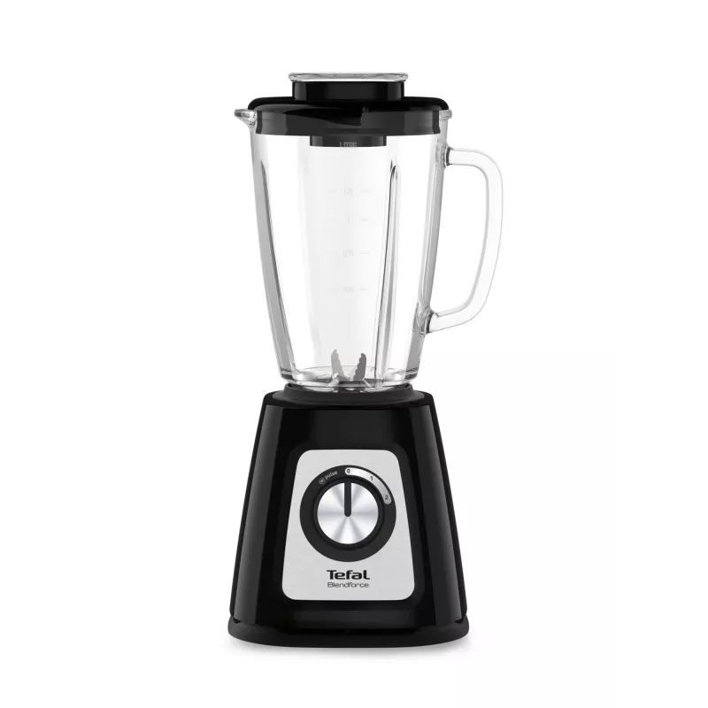 Stalinis blenderis Tefal BL4358 – 800 W, 1,25 l stiklinis indas, ledo smulkinimas, juodas/šlifuotas plienas
