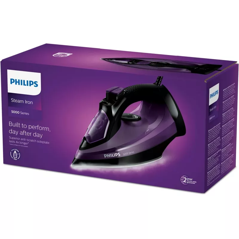 Lyginimo lygintuvas Philips DST5030/80 — 2400 W, SteamGlide Plus padas, 0,32 L bakelis, 2 m laidas