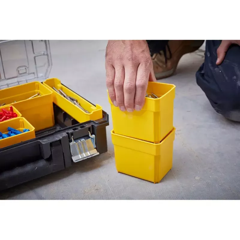 Įrankių dėžė STANLEY FMST82967-1, metalas ir polikarbonatas, 337×440×119 mm, juoda/skaidri/geltona