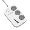 ColorWay CW-CHE34PDW elektros lizdas, 2x USB-C PD, 2x USB-A QC3.0, 2 m laidas