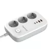ColorWay CW-CHE34PDW elektros lizdas, 2x USB-C PD, 2x USB-A QC3.0, 2 m laidas