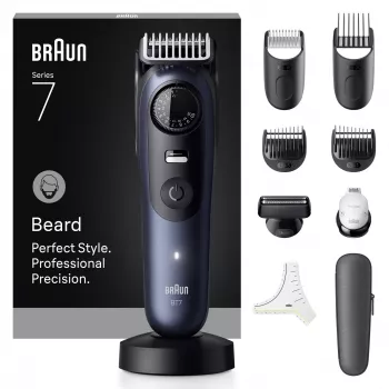 Barzdaskutė Braun BeardTrimmer 7 BT7540 0,5-20 mm Baterija Juoda Mėlyna