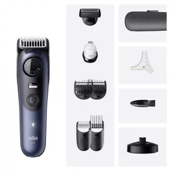 Barzdaskutė Braun BeardTrimmer 7 BT7540 0,5-20 mm Baterija Juoda Mėlyna