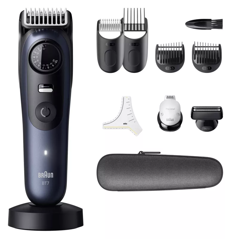 Barzdaskutė Braun BeardTrimmer 7 BT7540 0,5-20 mm Baterija Juoda Mėlyna
