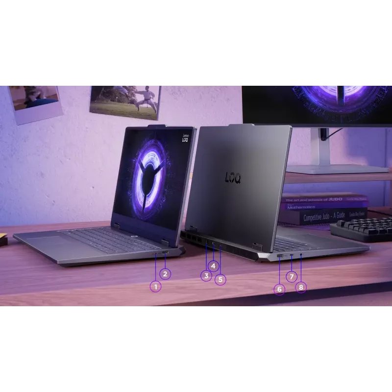 Nešiojamas kompiuteris Lenovo LOQ 15IRX10 — 15.6 colio FHD IPS Anti‑glare, Intel Core i5‑13450HX, 16 GB DDR5, 1 TB SSD, NVIDIA GeForce RTX 5060 8 GB, Windows 11 Home