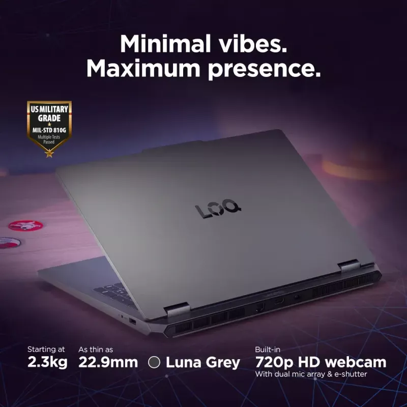 Nešiojamas kompiuteris Lenovo LOQ 15IRX10 — 15.6 colio FHD IPS Anti‑glare, Intel Core i5‑13450HX, 16 GB DDR5, 1 TB SSD, NVIDIA GeForce RTX 5060 8 GB, Windows 11 Home
